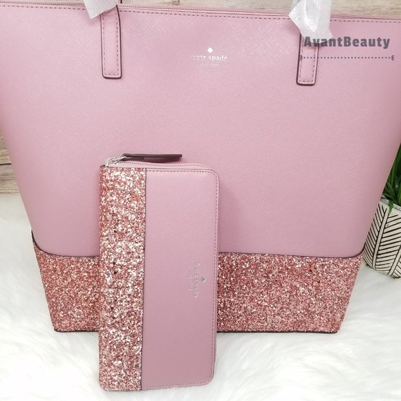 Kate spade Penny Greta Peony Tote Neda Wallet Set - Picture 7 of 15